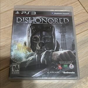 Sony PS3 Dishonored - Gray and Black Cover